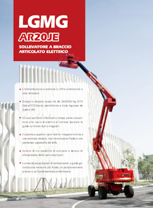 Колісні підйомники з шарнірною стрілою LGMG  AR20JE