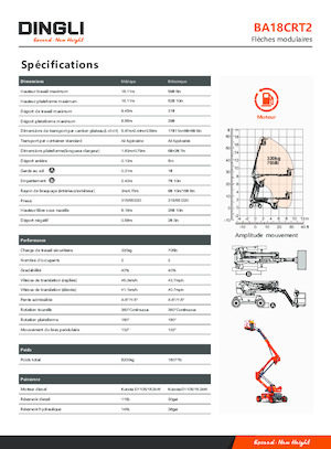 Колісні підйомники з шарнірною стрілою Dingli BA18CRT2