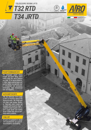 Колісні телескопічні підйомники AIRO T32 RTD