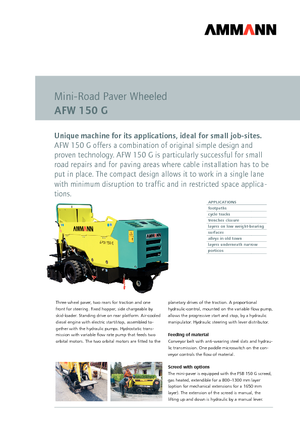 Колісні асфальтоукладальники Ammann AFW 150 G