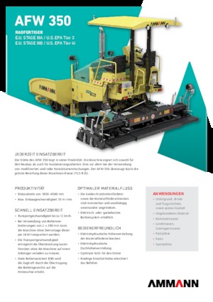 Колісні асфальтоукладальники Ammann AFW 350 E/G