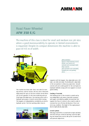 Колісні асфальтоукладальники Ammann AFW 350 E/G