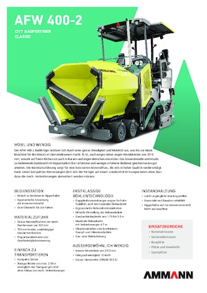 Колісні асфальтоукладальники Ammann AFW 400-2
