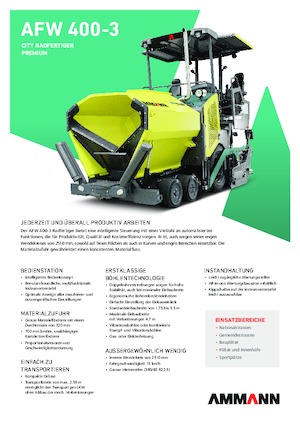 Колісні асфальтоукладальники Ammann AFW 400-3