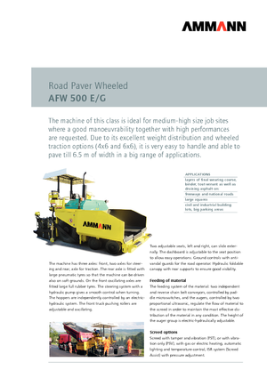 Колісні асфальтоукладальники Ammann AFW 500 E/G