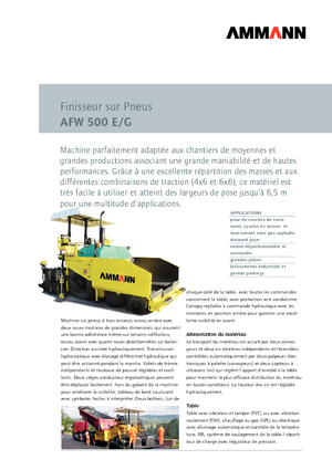 Колісні асфальтоукладальники Ammann AFW 500 E/G