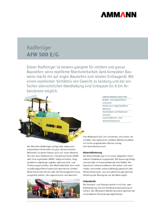 Колісні асфальтоукладальники Ammann AFW 500 E/G
