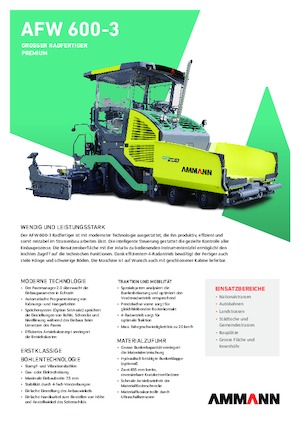 Колісні асфальтоукладальники Ammann AFW 600-3