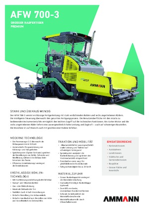 Колісні асфальтоукладальники Ammann AFW 700-3