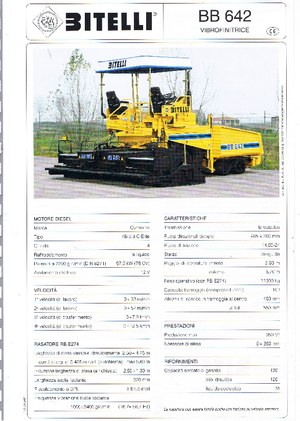 Колісні асфальтоукладальники Bitelli BB 642 RB E274