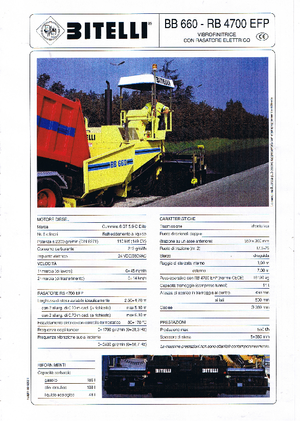 Колісні асфальтоукладальники Bitelli BB 660 E-RB 4700 EFP