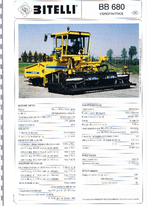 Колісні асфальтоукладальники Bitelli BB 680 RB 4700 VB