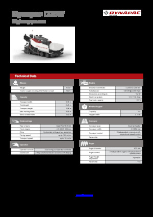 Колісні асфальтоукладальники Dynapac D25W