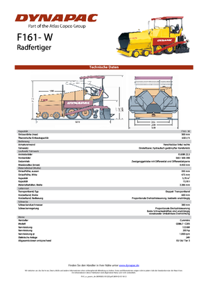 Колісні асфальтоукладальники Dynapac F 161 W