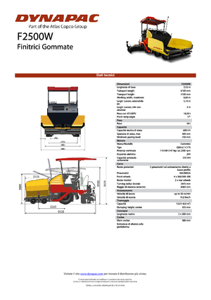 Колісні асфальтоукладальники Dynapac F 2500 W