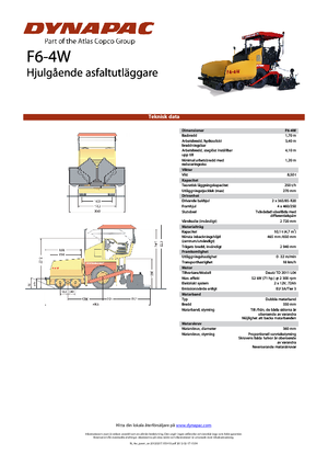 Колісні асфальтоукладальники Dynapac F 6-4 W