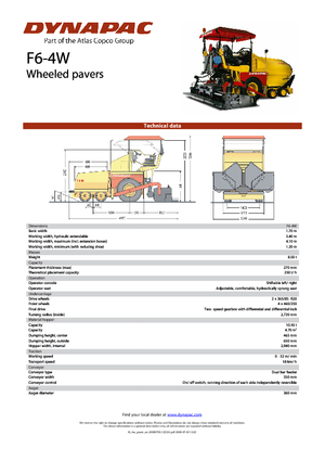 Колісні асфальтоукладальники Dynapac F 6-4 W