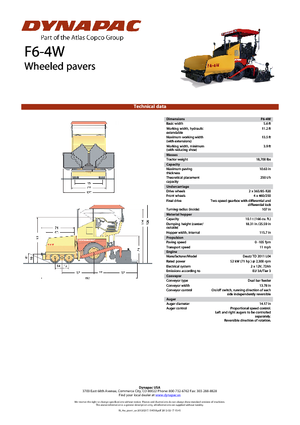 Колісні асфальтоукладальники Dynapac F 6-4 W