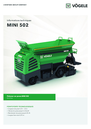 Колісні асфальтоукладальники Vögele Mini 502