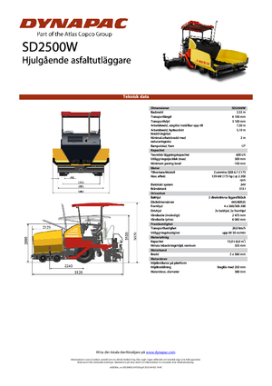 Колісні асфальтоукладальники Dynapac SD 2500 W