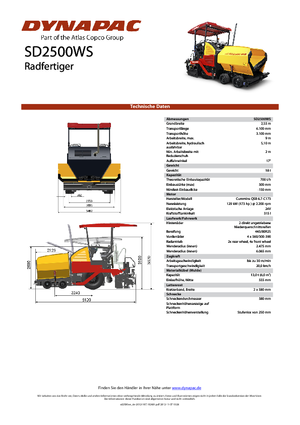 Колісні асфальтоукладальники Dynapac SD 2500 WS