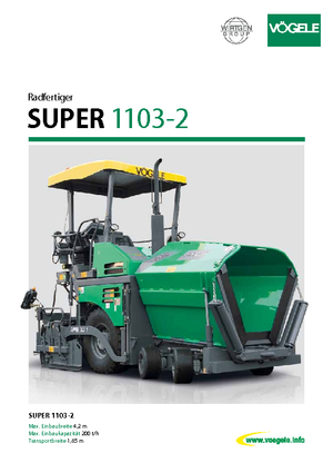 Колісні асфальтоукладальники Vögele Super 1103-2