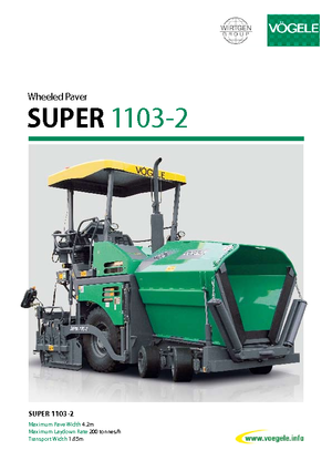 Колісні асфальтоукладальники Vögele Super 1103-2