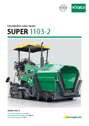 Колісні асфальтоукладальники Vögele Super 1103-2