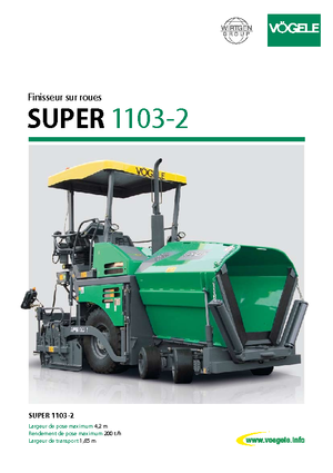 Колісні асфальтоукладальники Vögele Super 1103-2