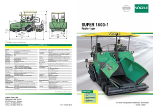 Колісні асфальтоукладальники Vögele Super 1603-1