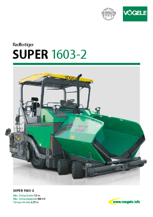 Колісні асфальтоукладальники Vögele Super 1603-2