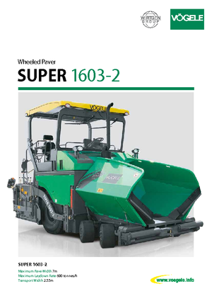 Колісні асфальтоукладальники Vögele Super 1603-2