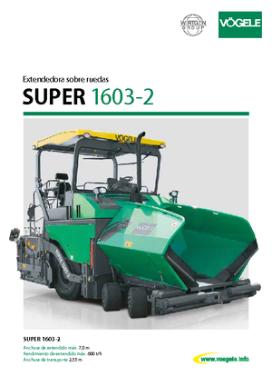 Колісні асфальтоукладальники Vögele Super 1603-2
