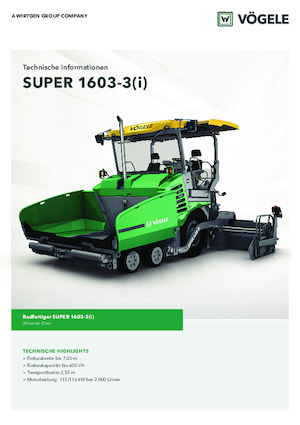 Колісні асфальтоукладальники Vögele Super 1603-3i