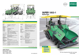 Колісні асфальтоукладальники Vögele Super 1803-1