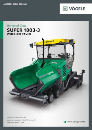 Колісні асфальтоукладальники Vögele Super 1803-3
