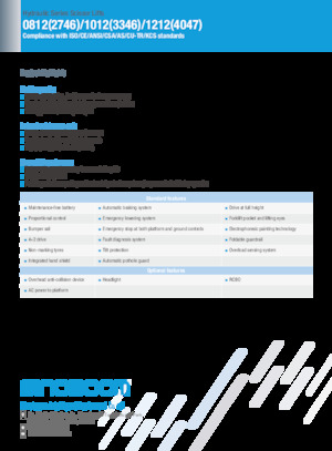 Ножичні підйомники колісні Sinoboom 0812 