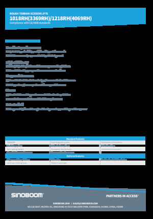 Ножичні підйомники колісні Sinoboom 1018RH 