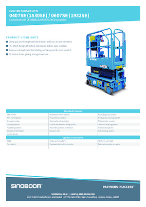 Ножичні підйомники колісні Sinoboom 1530SE