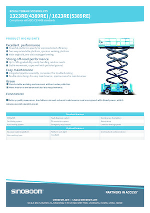 Ножичні підйомники колісні Sinoboom 1623RE 