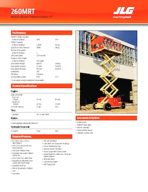 Ножичні підйомники колісні JLG 260MRT
