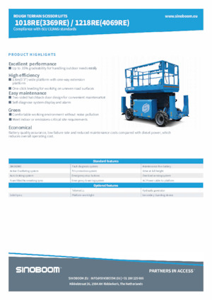 Ножичні підйомники колісні Sinoboom 4069RE