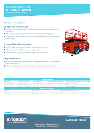 Ножичні підйомники колісні Sinoboom 5389RD