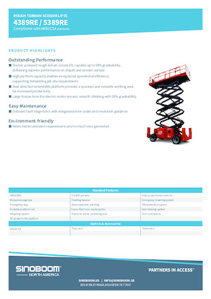 Ножичні підйомники колісні Sinoboom 5389RE