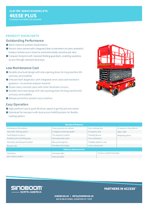 Ножичні підйомники колісні Sinoboom 4655E Plus