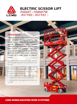 Ножичні підйомники колісні LGMG  AS0607 