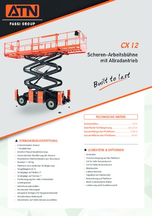 Ножичні підйомники колісні ATN CX 12