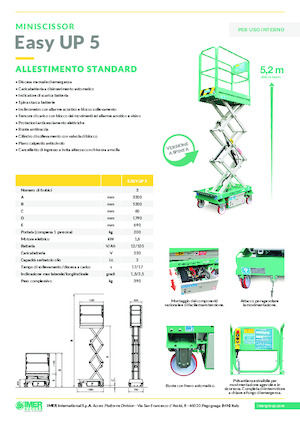 Ножичні підйомники колісні Imer Easy UP 5