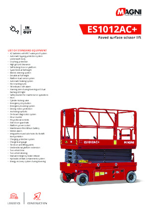 Ножичні підйомники колісні MAGNI ES1012AC+