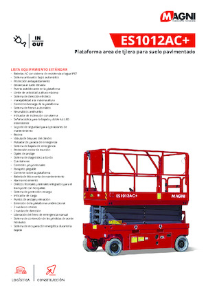 Ножичні підйомники колісні MAGNI ES1012AC+